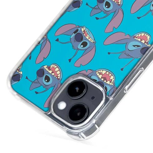Disney Lilo and Stitch Face Expression Pattern iPhone 15 MagSafe Case